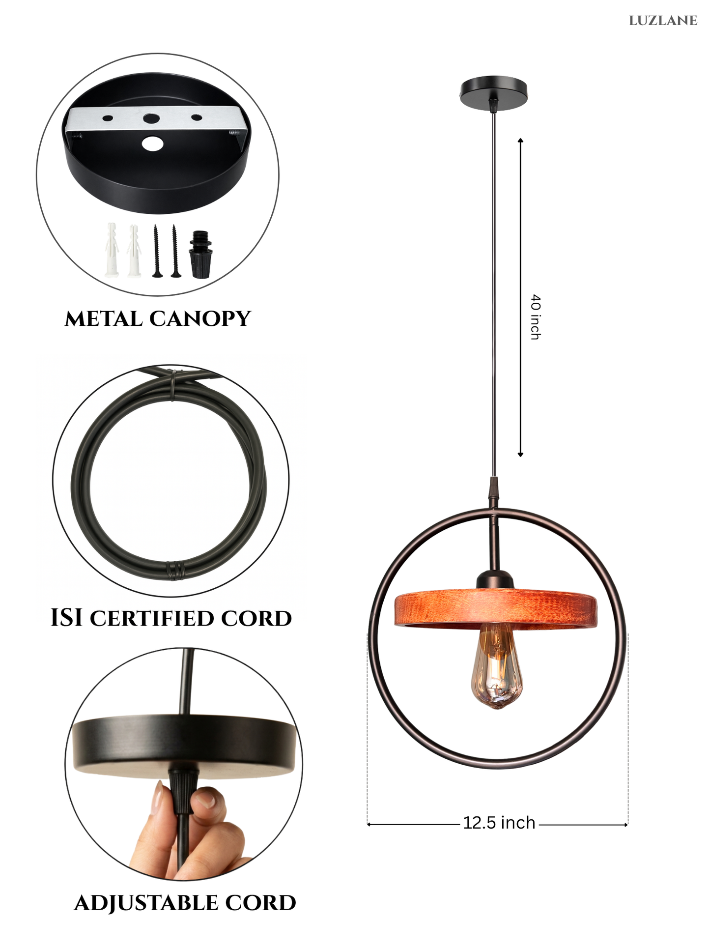 Orbit-Grove Wooden Hanging Light for Ceiling