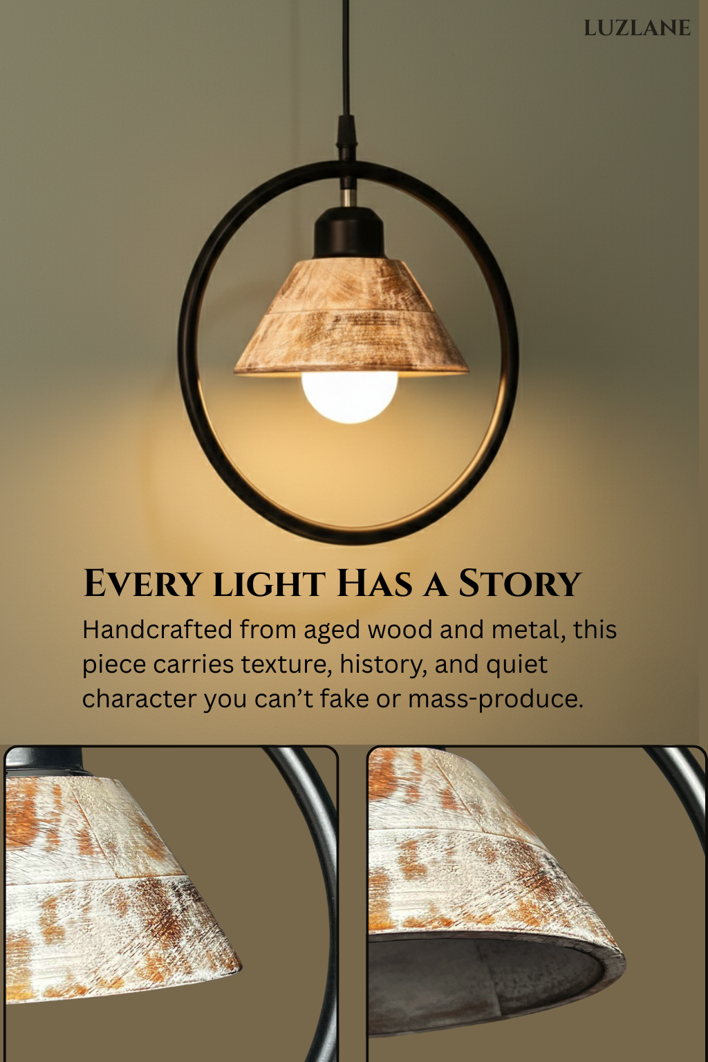 Orbit Conical Antique Hanging Lamp -OC06 for Living Room