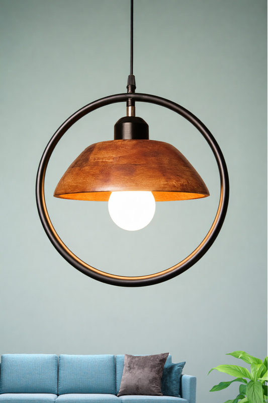 Orbit Conical Wooden Pendant Light -OC08