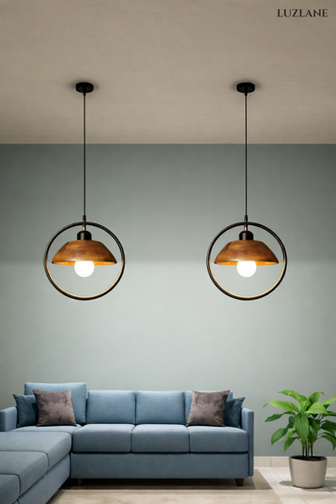 Orbit Conical Wooden Pendant Light -OC08