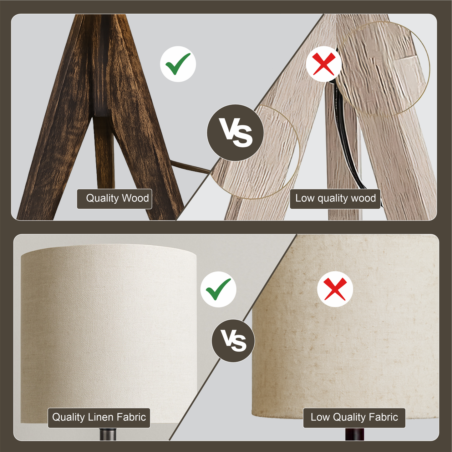 LUZLANE – Antique Elara Tripod Table Lamp | Linen Shade | (Color- Antique-White)