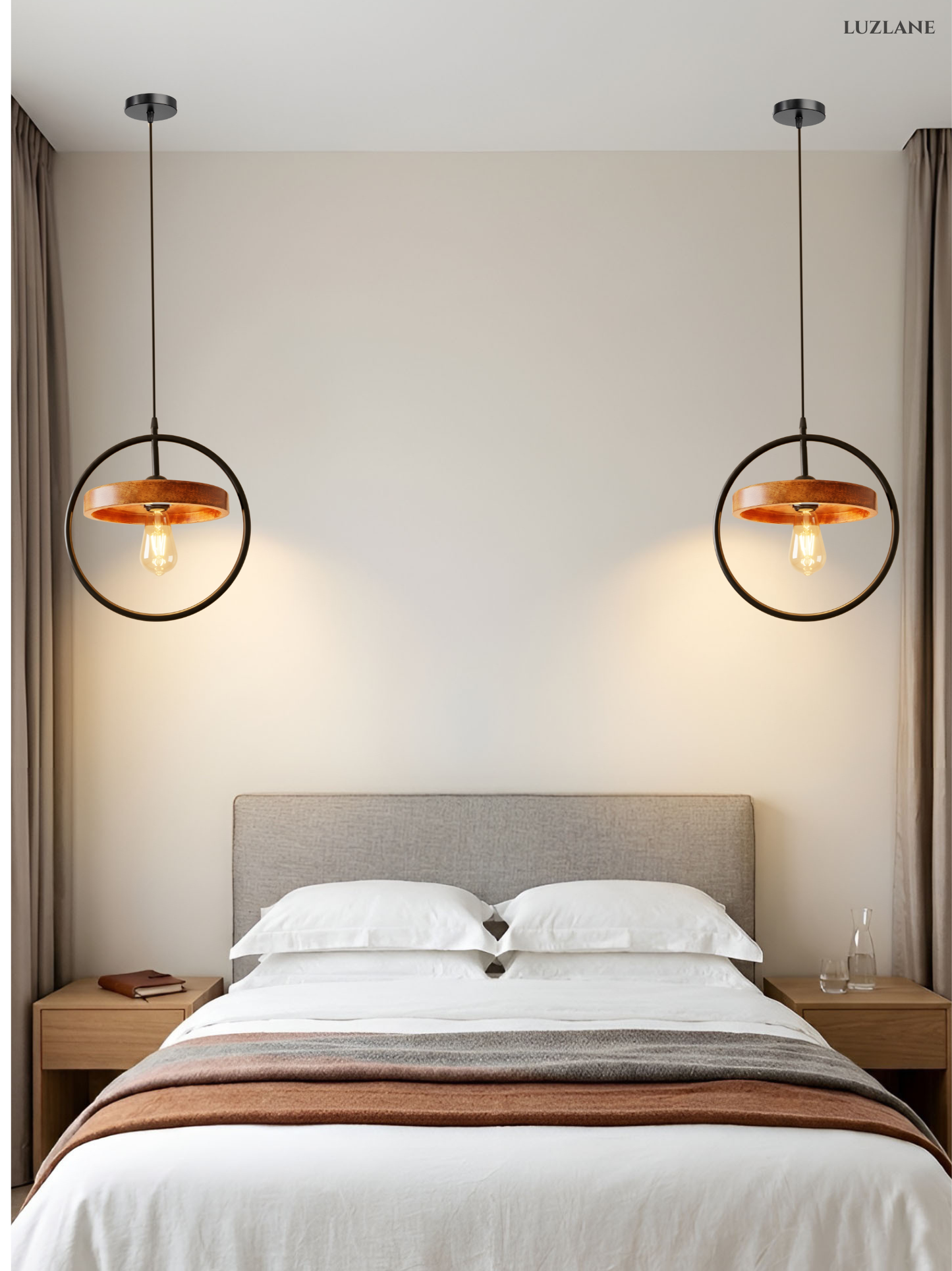 Orbit-Grove Wooden Hanging Light for Ceiling