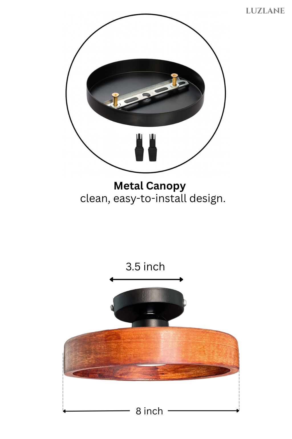 Solid Wood Ceiling Light for Bedroom & Living Room