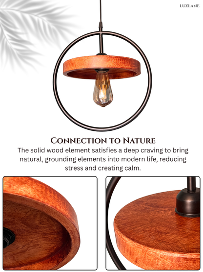 Orbit-Grove Wooden Hanging Light for Ceiling