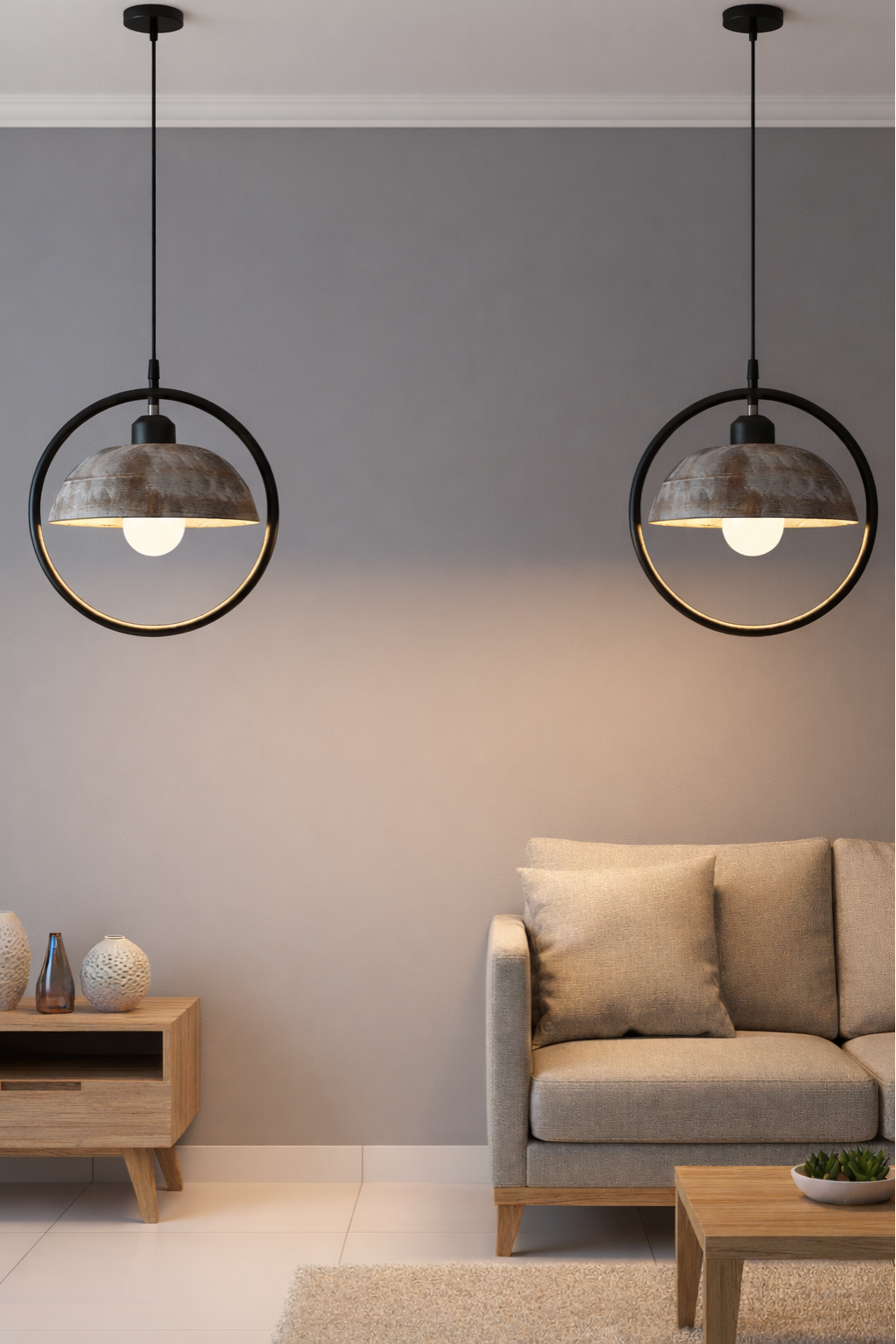 Orbit Dome Antique Hanging -OD08 Lamp for Bedroom