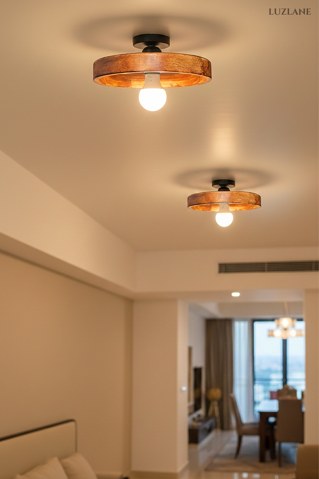 Handcrafted Wooden Ceiling lights for living Area