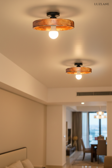 Handcrafted Wooden Ceiling lights for living Area
