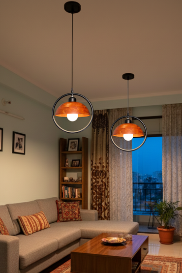 Orbit Dome Wooden Pendant Light -OD08 For Living Room