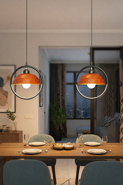 Orbit Dome Wooden Pendant Light -OD08 For Living Room