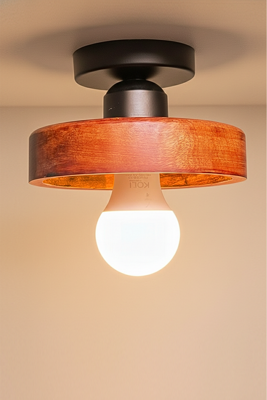 Walnut Ring Dome Ceiling for Light for Bedroom & Decoration