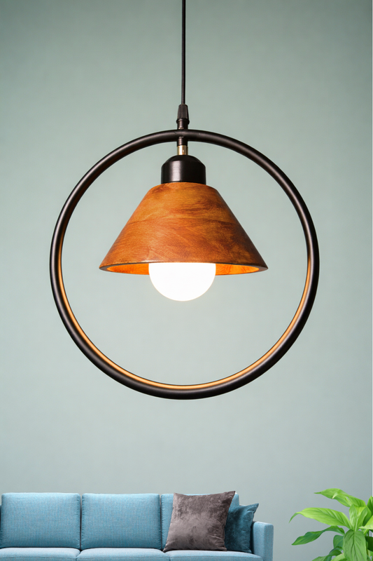 Orbit Conical Wooden Pendant Light -OC06