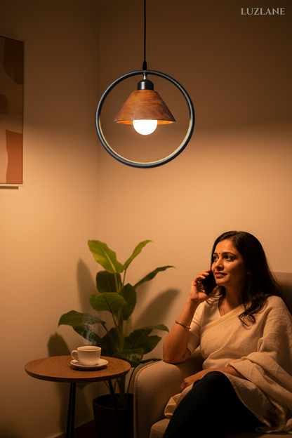 Orbit Conical Wooden Pendant Light -OC06