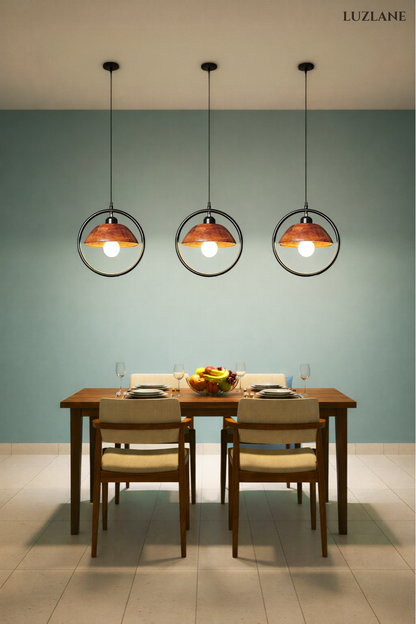 Orbit Conical Wooden Pendant Light -OC08