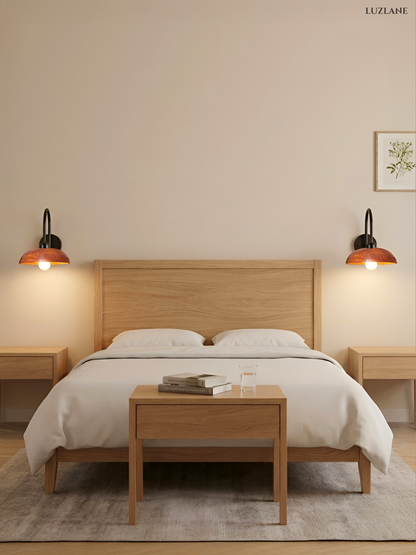 Wooden Dome Wall Mount Lamp for Living room