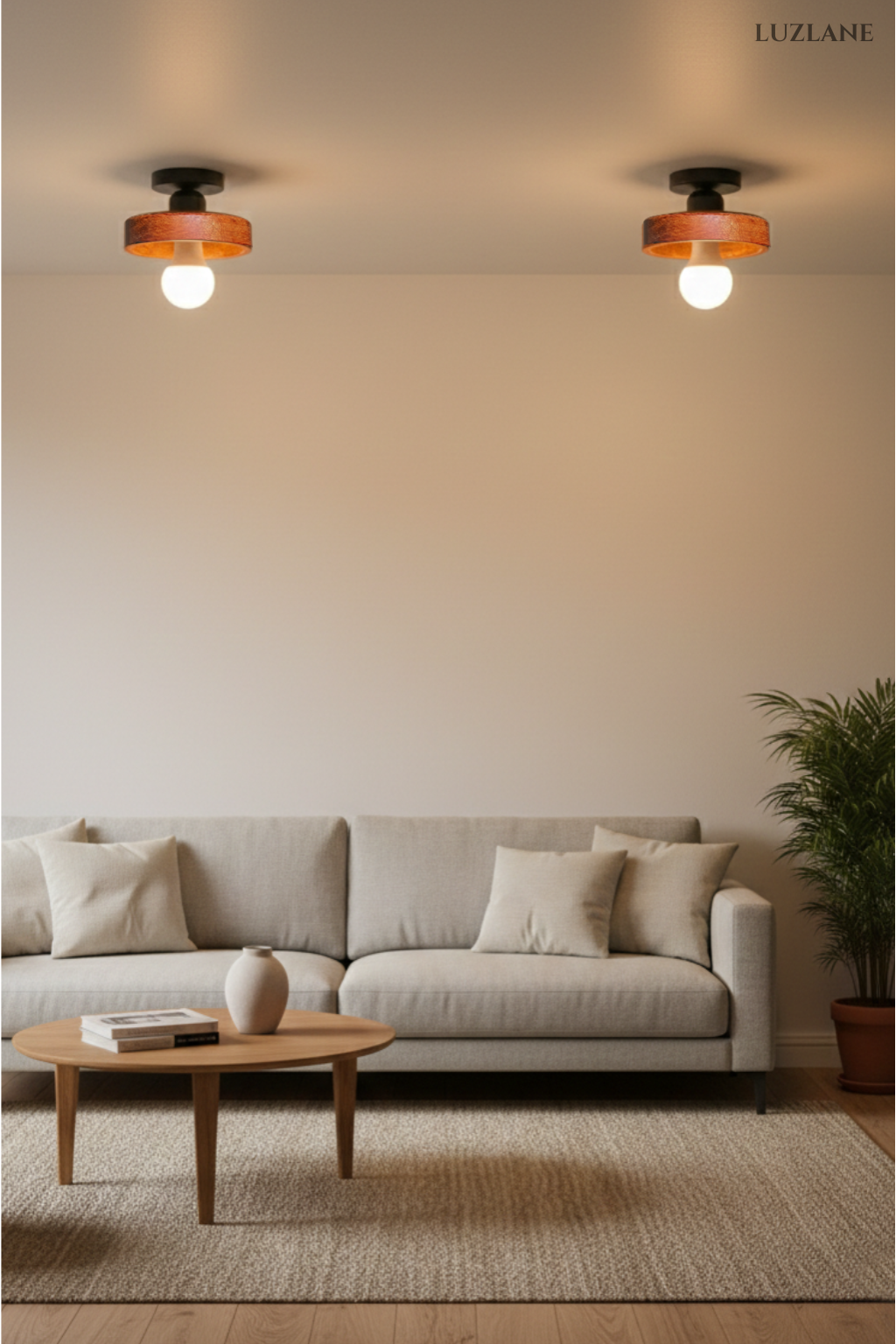 Walnut Ring Dome Ceiling for Light for Bedroom & Decoration