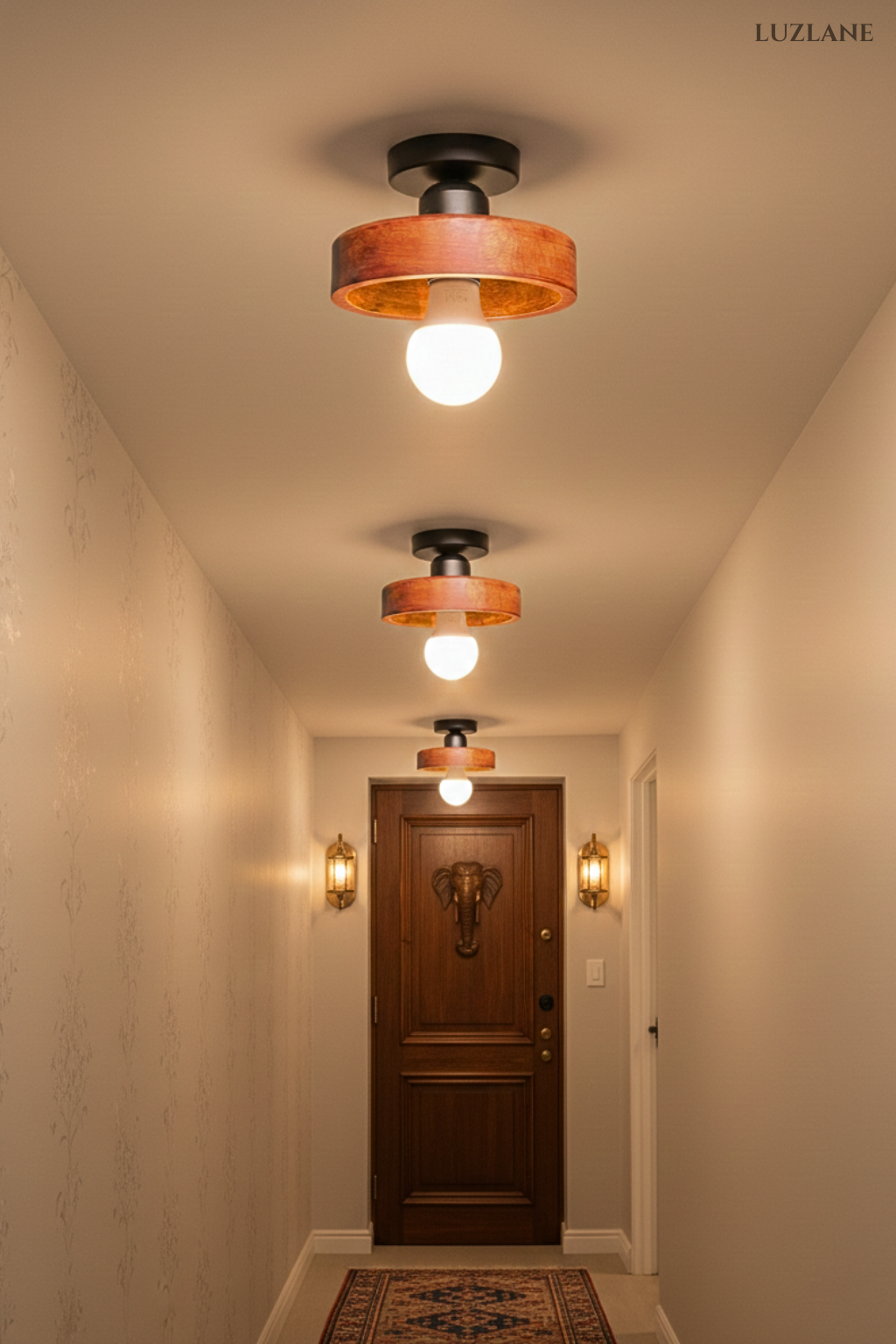 Walnut Ring Dome Ceiling for Light for Bedroom & Decoration