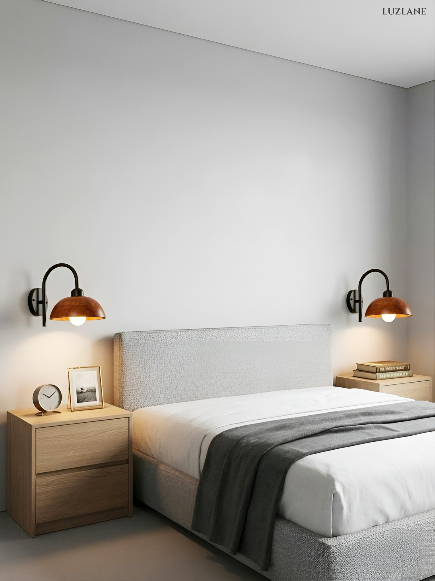 Wooden Dome Wall Lamp For Living room & Bedroom