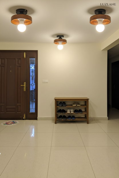 Walnut Ring Dome Ceiling for Light for Bedroom & Decoration