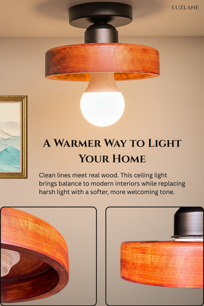 Walnut Ring Dome Ceiling for Light for Bedroom & Decoration
