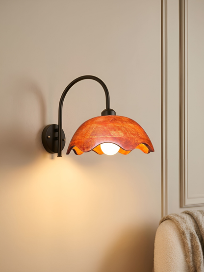 LUMAWAVE-ARCO -Wooden Wall Sconce Lamp for Living Room & Bedroom