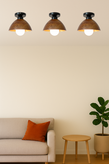 Handmade Wooden Ceiling Light for Bedroom