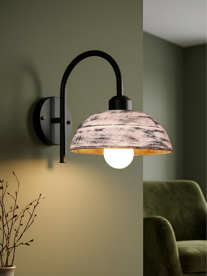 Antique Wooden Wall Mount Lamp for Bedroom & Living Area