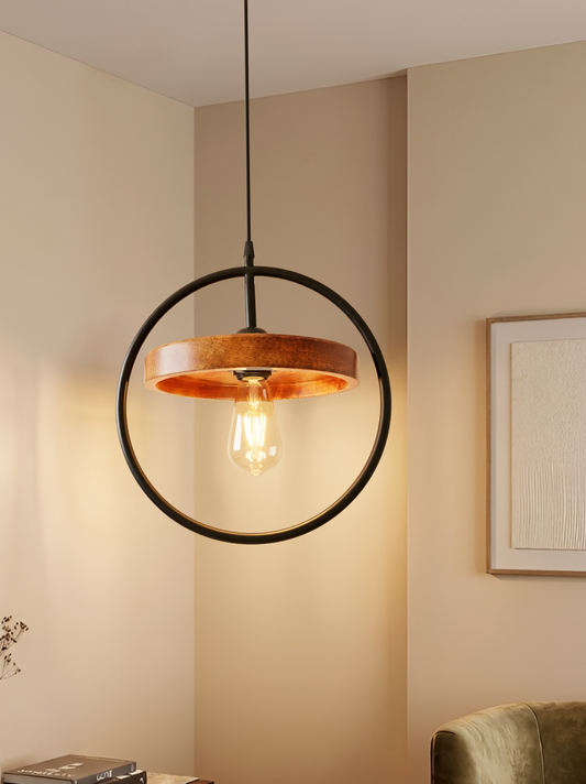 Orbit-Grove Wooden Hanging Light for Ceiling