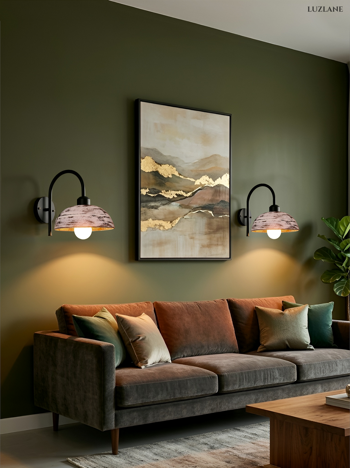 Antique Wooden Wall Mount Lamp for Bedroom & Living Area