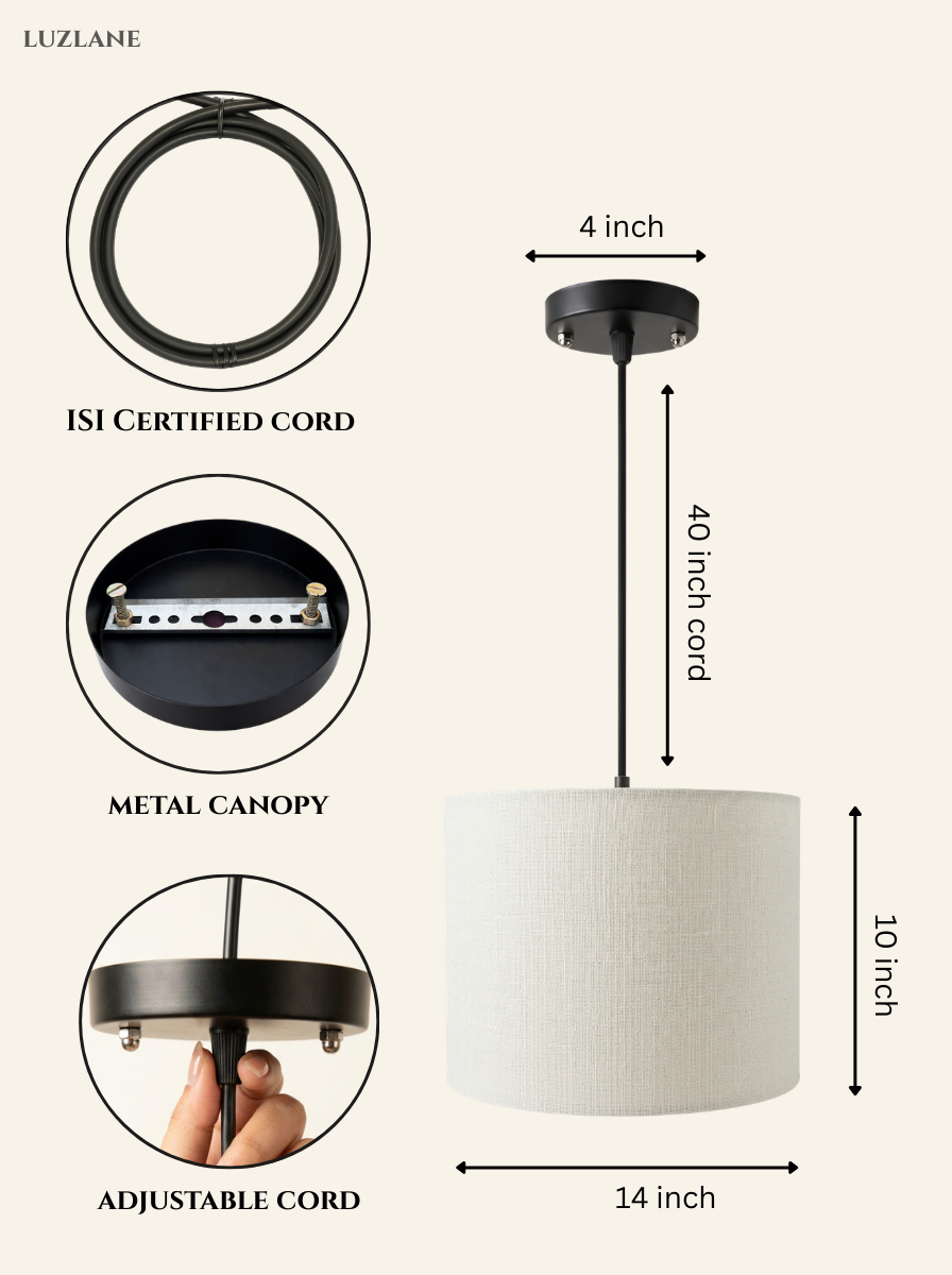 CAMELA Linen Fabric Penant Lamp