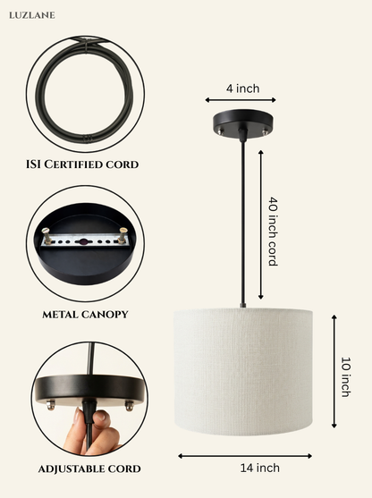 CAMELA Linen Fabric Penant Lamp