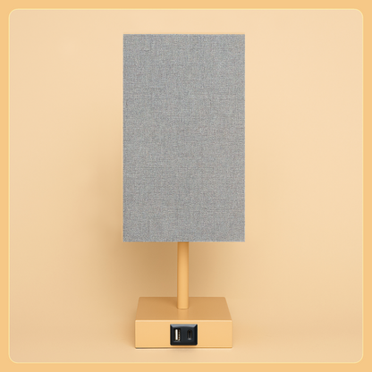 LUZLANE- Auratouch Smart Table Lamp | Linen Shade | (Color- Sand-Grey)