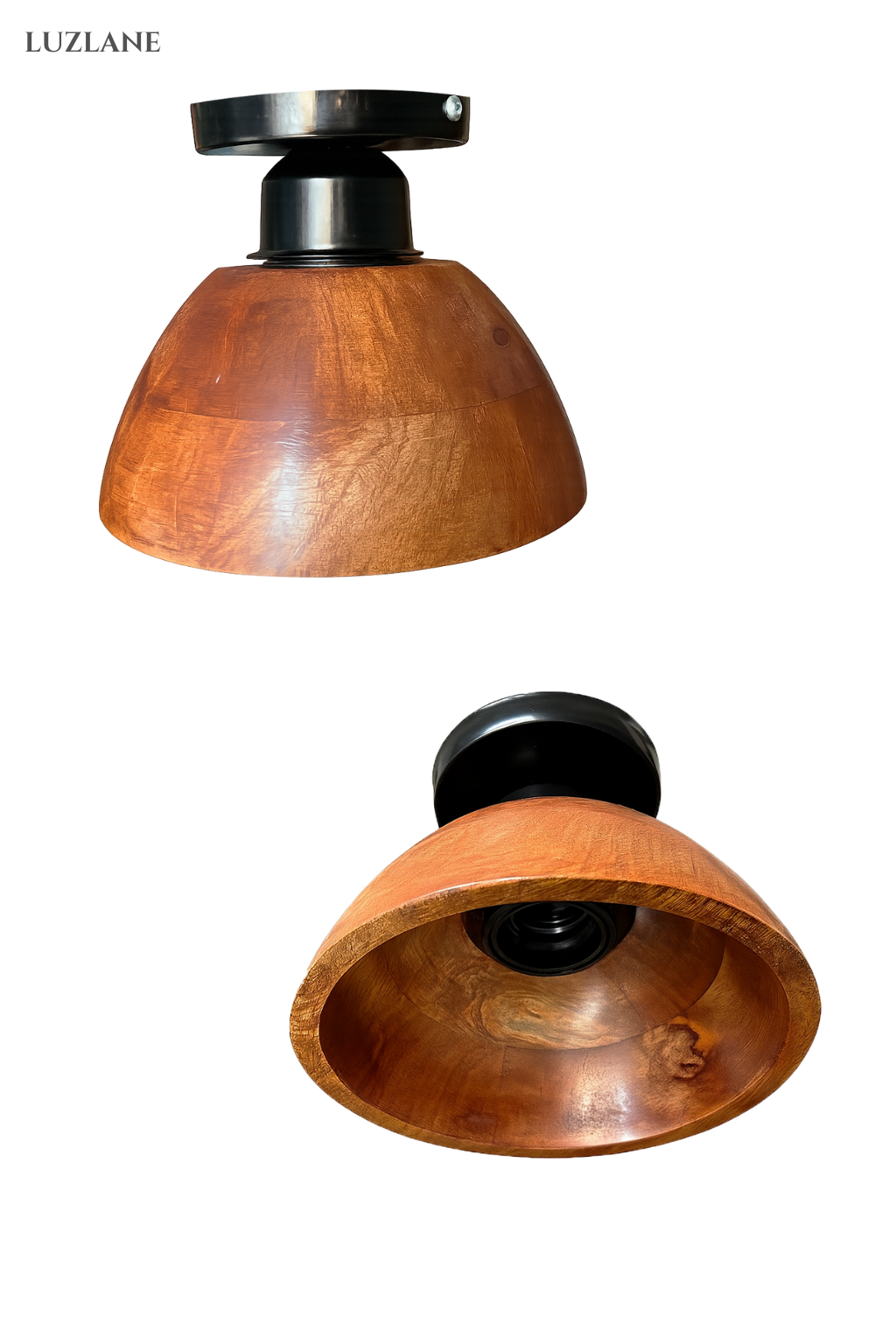 Handmade Wooden Ceiling Light for Bedroom